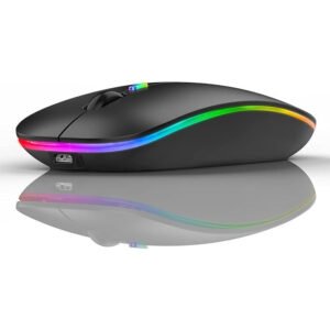 W10 Bluetooth and Wireless Dual Mode RGB Mouse – Slim Rechargeable Mouse